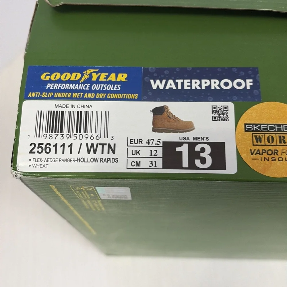 Skechers X John Deere Waterproof Flex-Wedge Ranger Work Boots 13 EH Waterproof